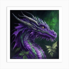 Purple Dragon 1 Art Print