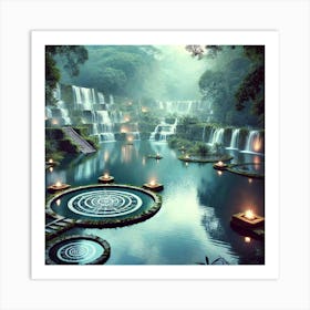 Cascade Sovereignty Sacred Lakes And Reflecting Pools Art Print