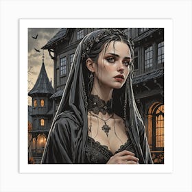 Gothic Girl Art Print