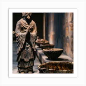 Buddhist Statue In A Museum Art Print