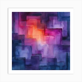 Abstract Watercolor Painting 1 Art Print