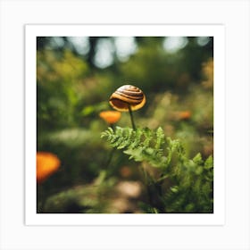 Snail In The Forest Art Print