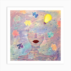 Idea surreal woman Art Print