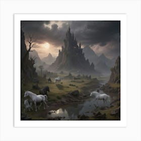 Horses Of The Forest Art Print