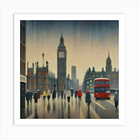 London Street Scene 1 Art Print