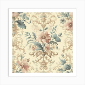 Floral Wallpaper 1 Art Print