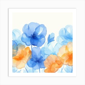 Watercolor Pansies Art Print