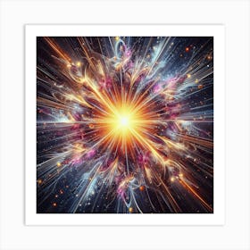 Mystical Burst Of Light Art Print