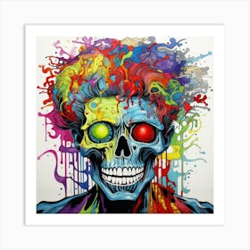 Skull Crazyness Art Print