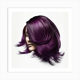 Purple Hair Art Print