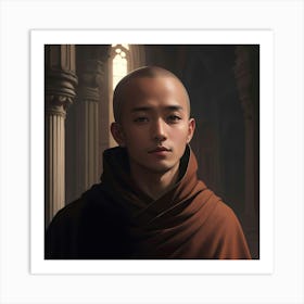 The Monk's Silent Vigil Art Print