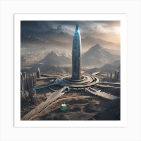 Futuristic City 347 Art Print