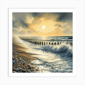 Sunset On The Beach 2 Art Print