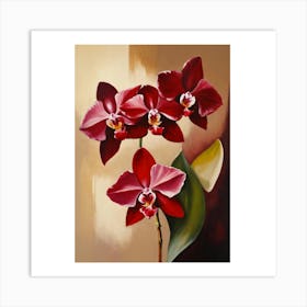 Red Orchids Art Print