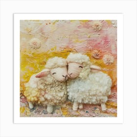 Two Sheep In Love 5 Art Print