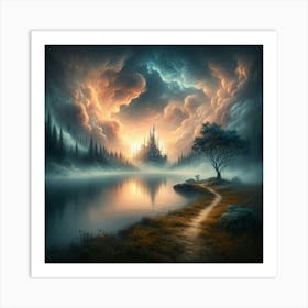 Castle In The Clouds Art Print