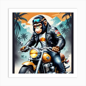 Monkey Rider Art Print