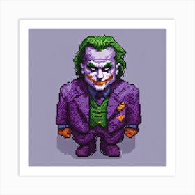 Joker Pixel Art Art Print