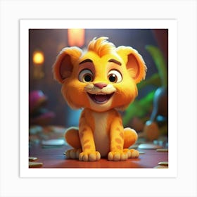 Lion Cub Art Print