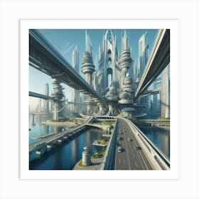 Futuristic City Art Print