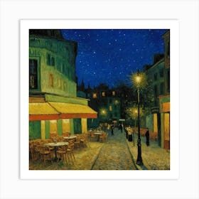 Night At The Cafe 2 Art Print