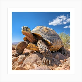 Tortoise In The Desert 1 Art Print