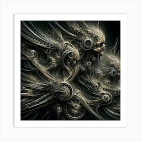 Fractal Skeleton Art Print