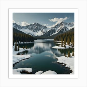 Lake In The Mountains 10 Art Print