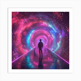 Futuristic Space Tunnel Art Print