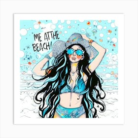 4th Of July At The Beach - Me Beachin Art Print