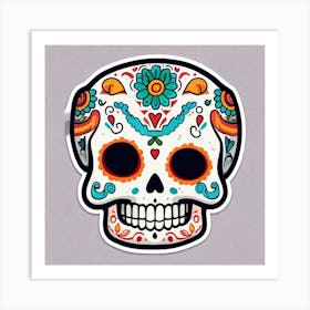 Day Of The Dead Skull 14 Art Print