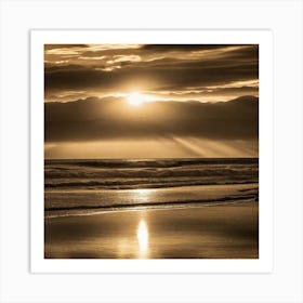 Sunset On The Beach 793 Art Print