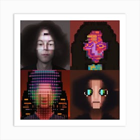 Pixel Portraits Art Print