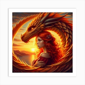 Dragon Girl 4 Art Print