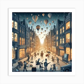 Night In The City 2 Art Print