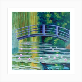 Water Lily Bridge 6 Art Print