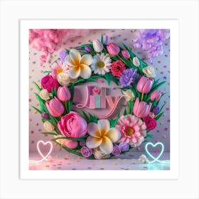 Jilly Wreath Art Print