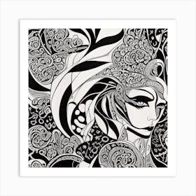 Psychedelic Woman Art Print