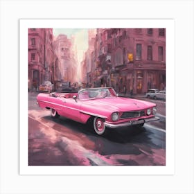 Pink Cadillac Art Print