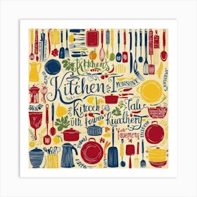 Kitchen Utensils 1 Art Print