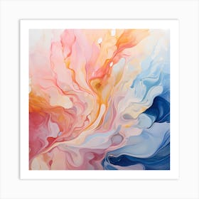 AI Abstract Aurora Ballet Art Print