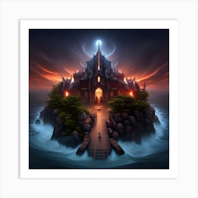 Castle On The Island Art Print