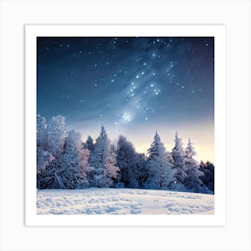 Winter Night Sky 3 Art Print