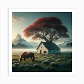 Horse In A Field 1 Art Print