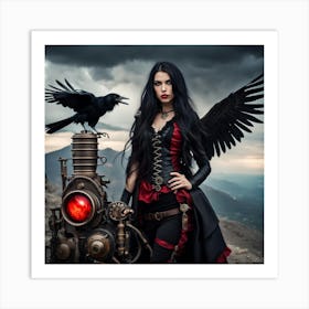 Steampunk Girl Art Print