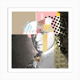 Mozart Pop Portrait 23 Art Print