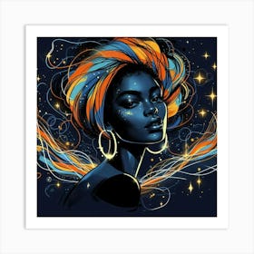 Astranovae Celestial Portrait Art Print