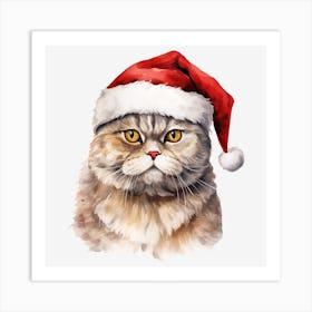 Santa Cat 52 Art Print