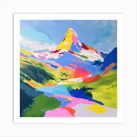 Abstract Travel Collection Zermatt Switzerland 3 Art Print