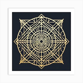 Golden Mandala Art Print